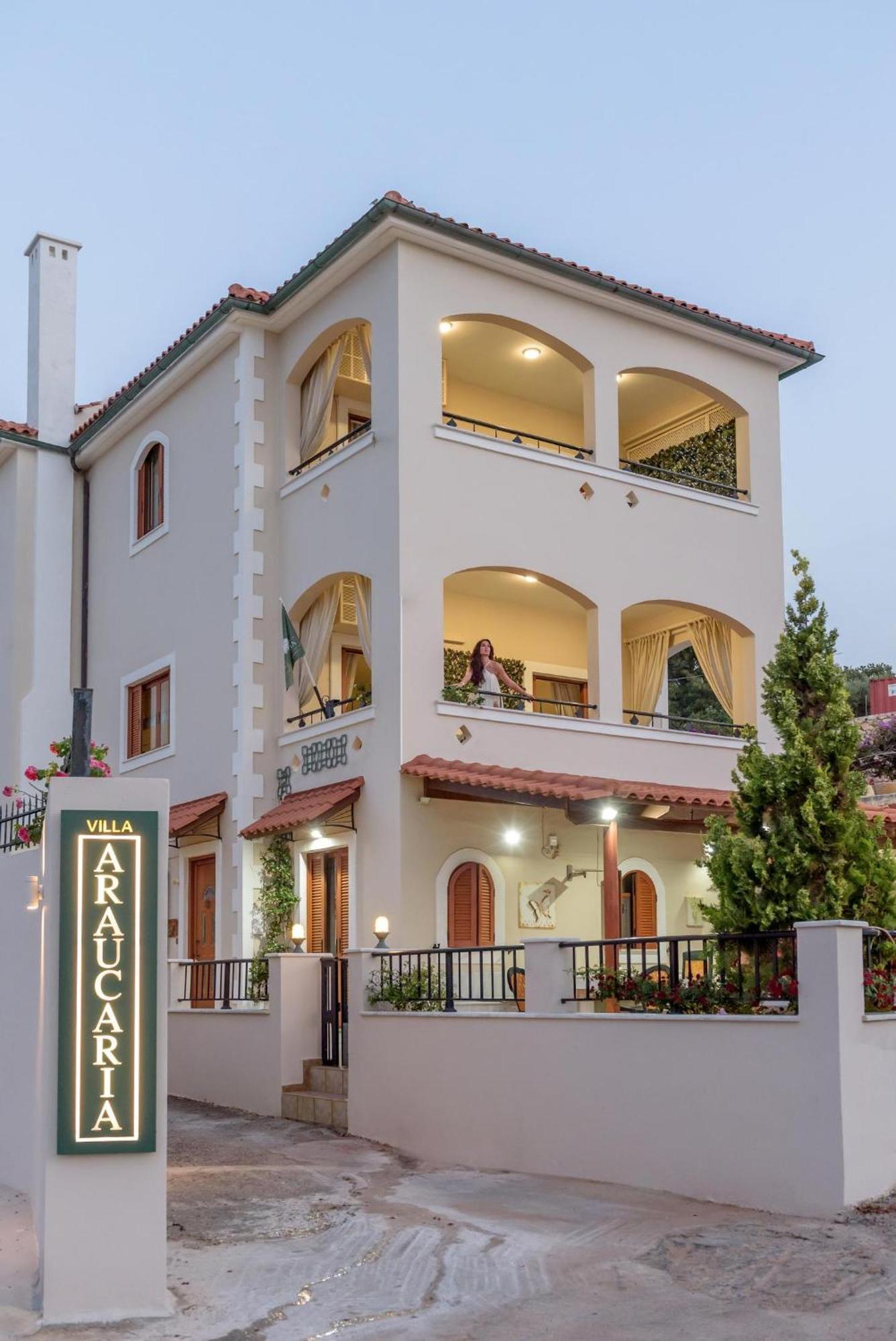 Villa Araucaria - Private Pool, Jacuzzi, Sea View Rethymno  Exterior photo